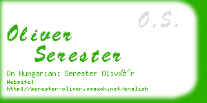 oliver serester business card